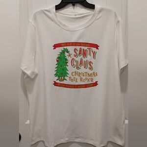 New White Christmas Tree Repair Graphic T-Shirt Sz 2XL #0406 #0409